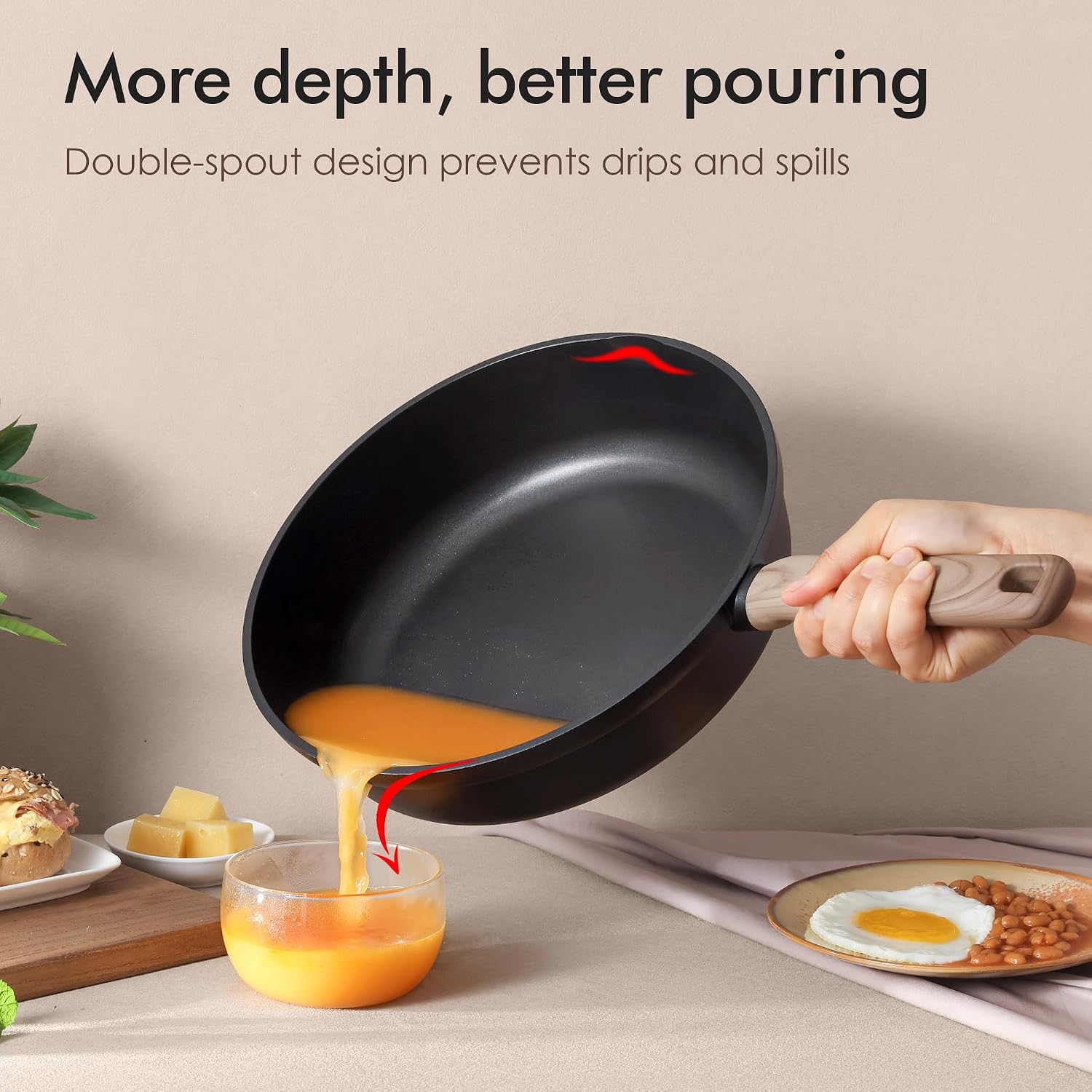Thumbnail 6 de SENSARTE UK-SA-SJ6028B 28cm Deep Sauté Pan with Lid, Titanium Non-Stick