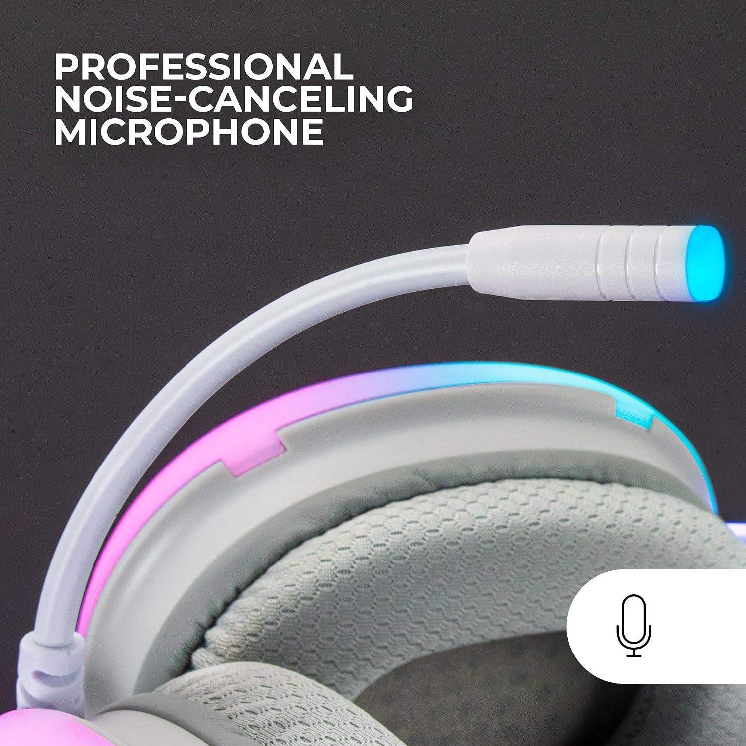Detalle 2 de Mars Gaming MH-GLOW: cuffie gaming 360° Full Chroma RGB con microfono e cancellazione passiva del rumore