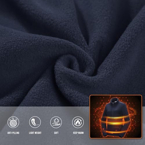 Detalle 1 de 33,000ft Women's Lightweight Fleece Jacket, Full Zip, Dark Navy Blue, Size S