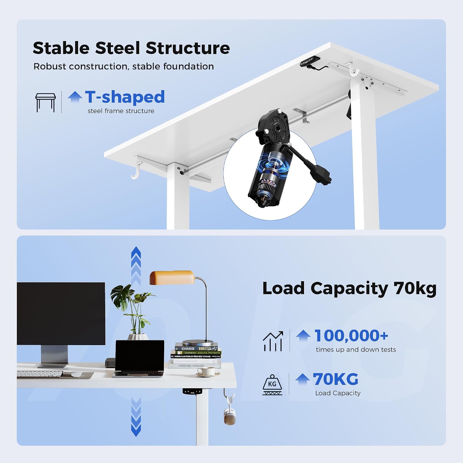 Detalle 2 de Agilestic Electric Standing Desk 100 x 60 cm
