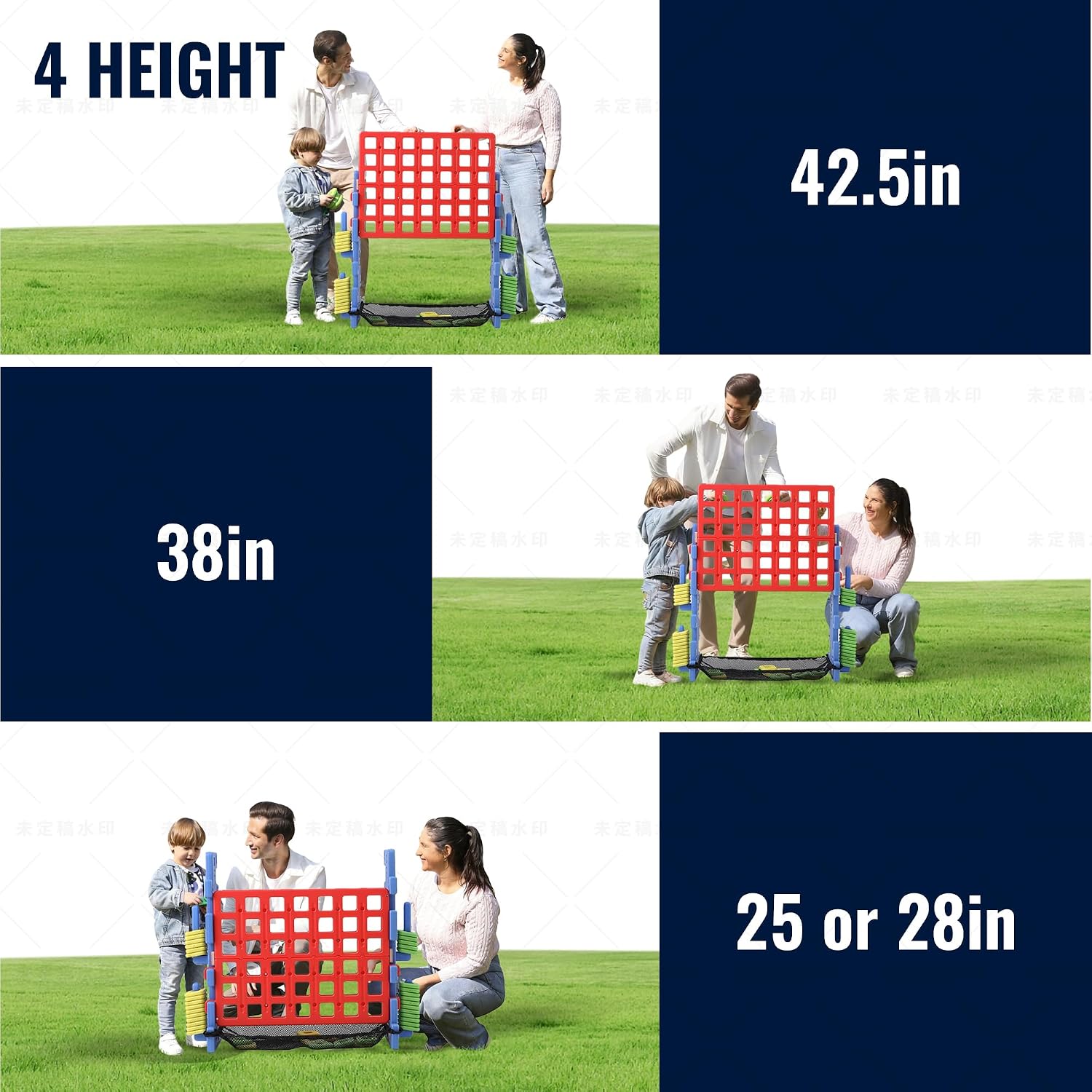 Thumbnail 6 de SDADI Screwless Giant 4-in-a-Row Game Set: Block-Style, Adjustable Height, Portable Family Play