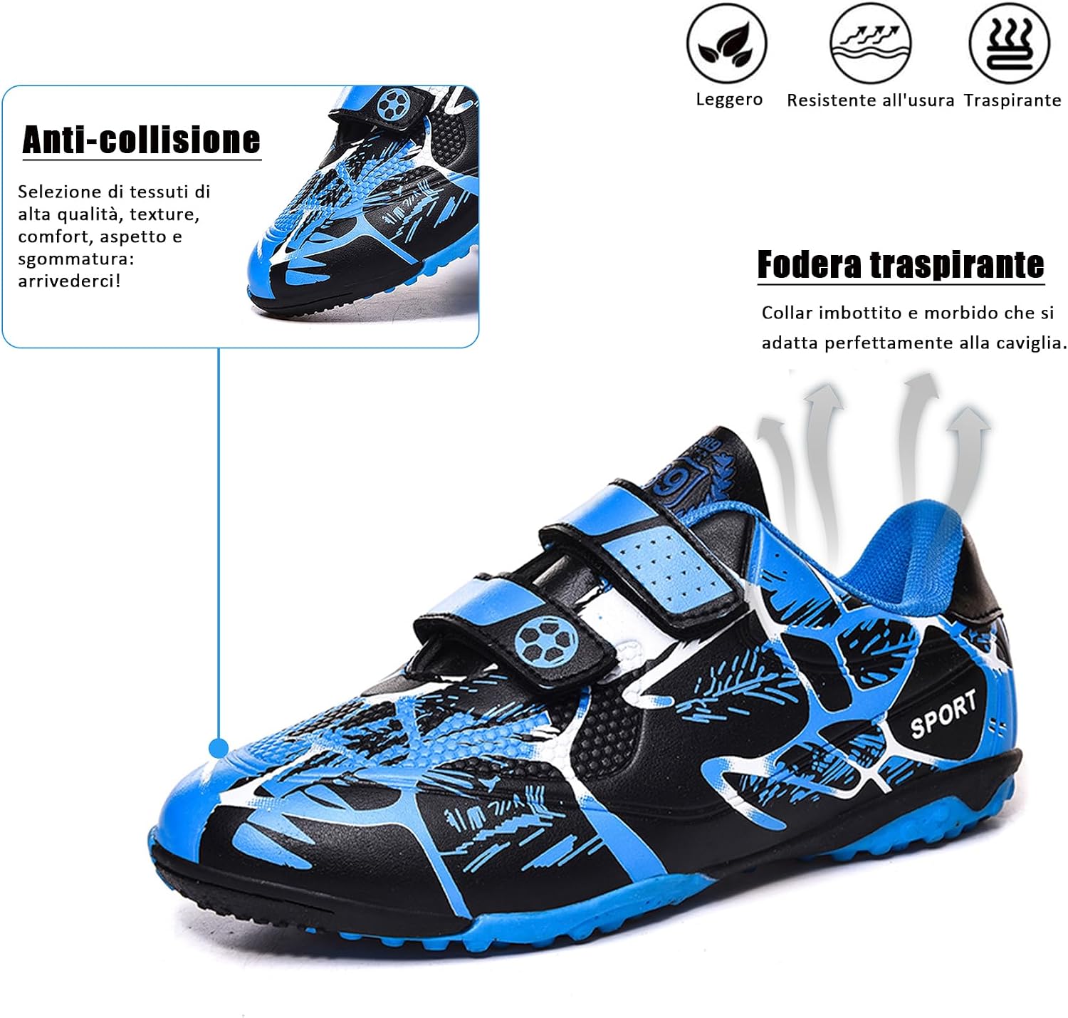 Thumbnail 2 de BAODLE Scarpe da Calcio Ragazzi FG/AG Professionale