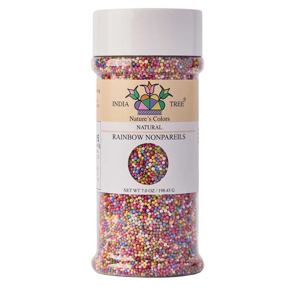 Detalle de India Tree Rainbow Nonpareils, 3 oz Jar