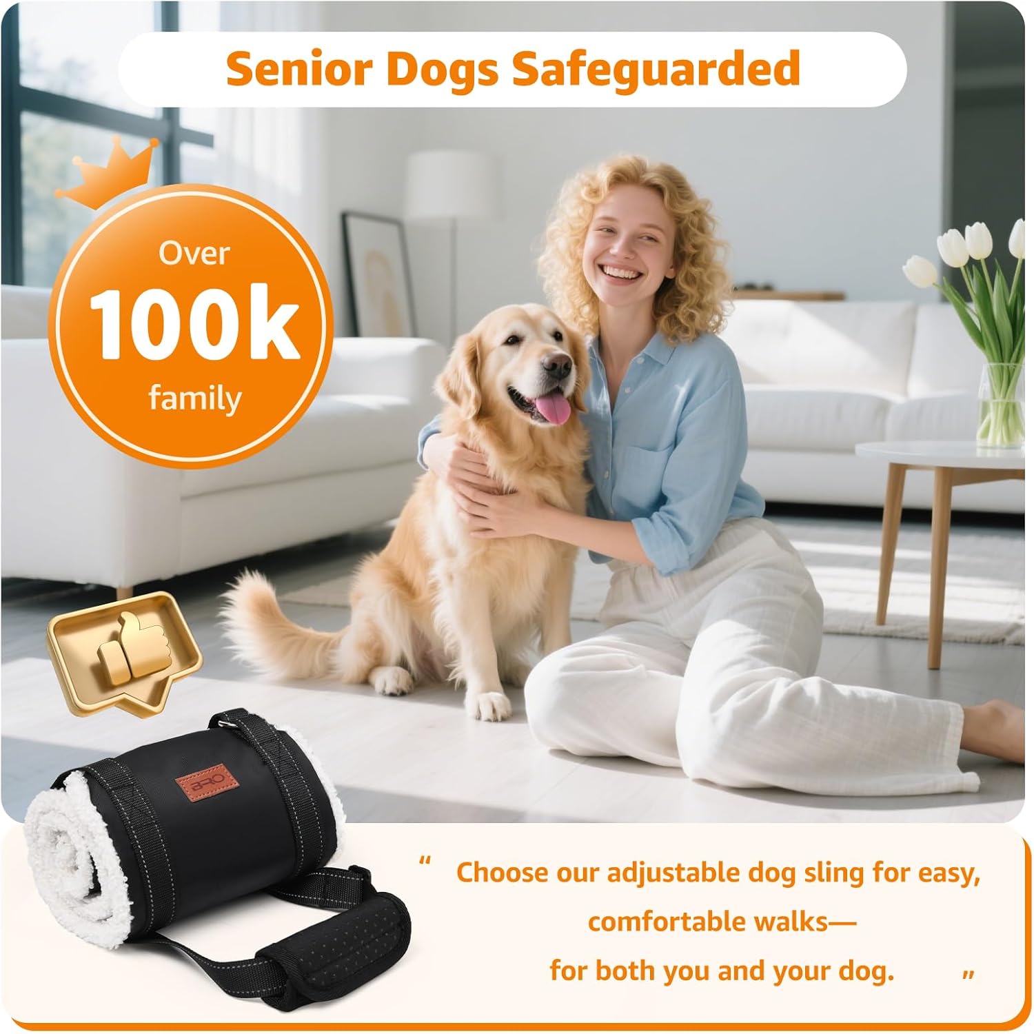 Thumbnail 5 de Medium Dog Mobility Aids Support Sling for Back Legs