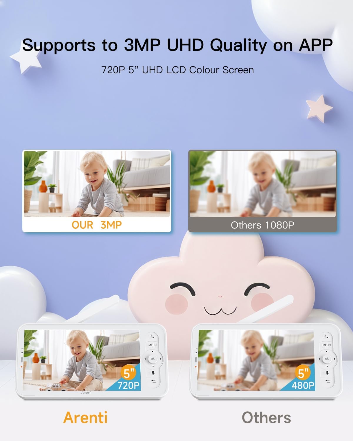 Thumbnail 6 de ARENTI D3 2K Baby Monitor with Night Vision