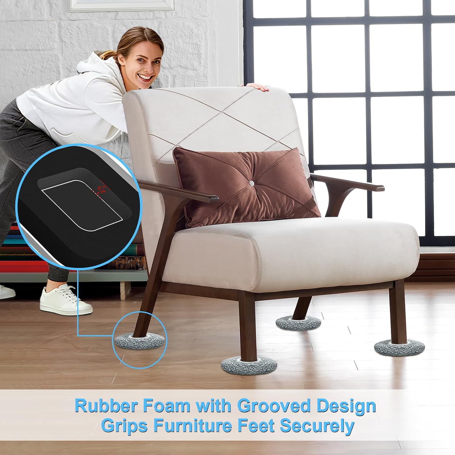 Detalle de Kiss Core HK 3-in-1 Furniture Sliders Kit with Carpet Pads and Floor Socks