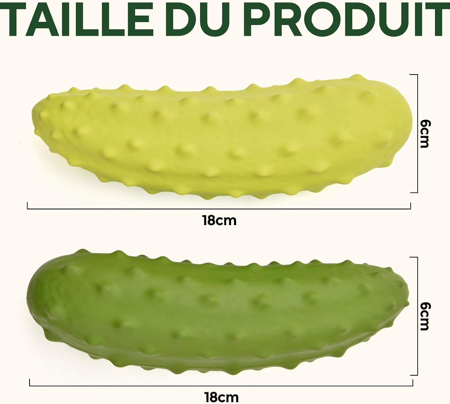 Detalle de LIFLIX Lot de 2 Jouets à couineur pour Chien – Forme concombre, caoutchouc résistant pour mâcher, taille moyenne à grande