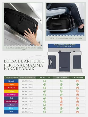 Thumbnail 1 de Hayayu Mochila de viaje 40x30x20 cm: cabina 24 l para Ryanair y aerolíneas europeas