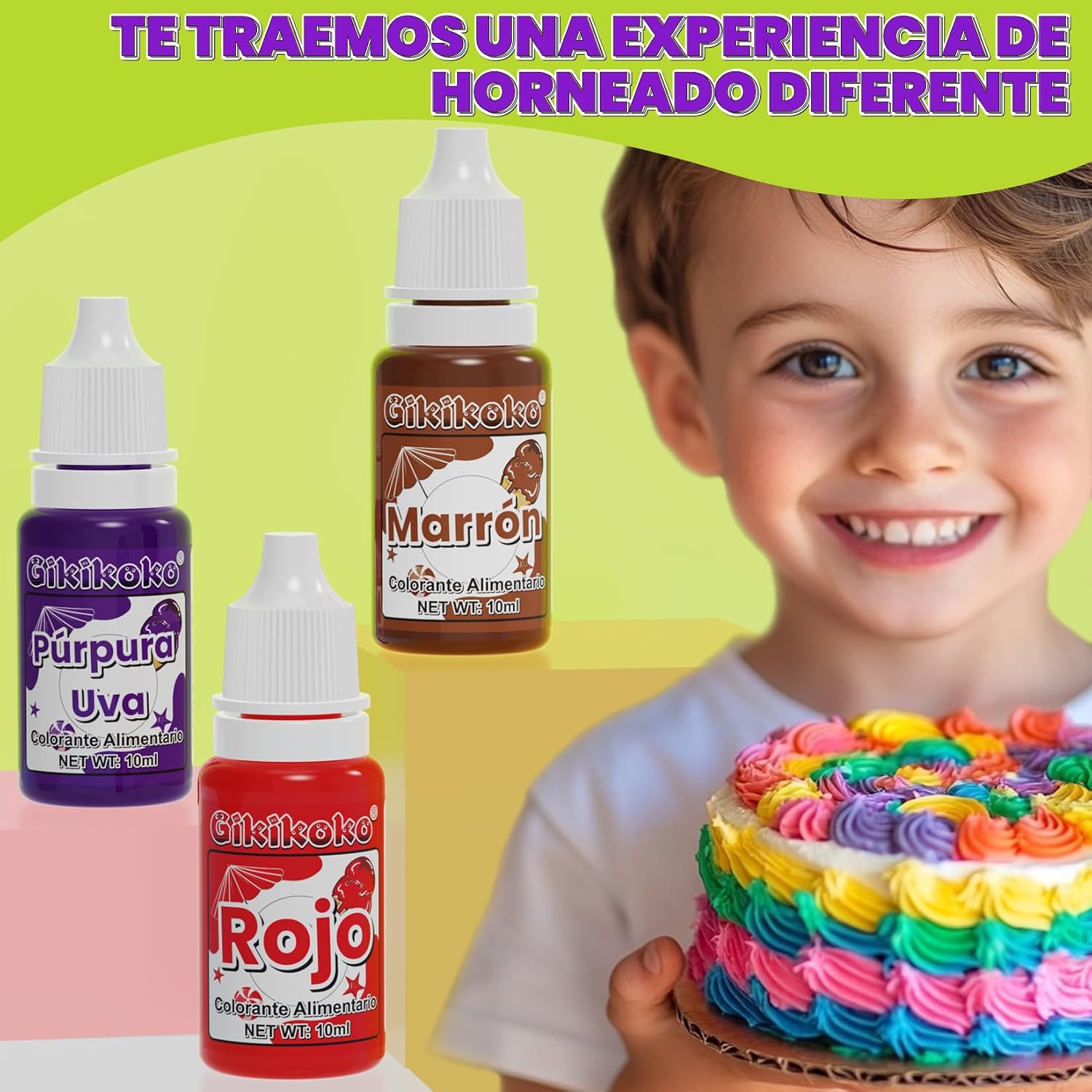 Detalle 2 de Colorante Alimentario AzúCar Glas - 12 ×10 ml 🎨