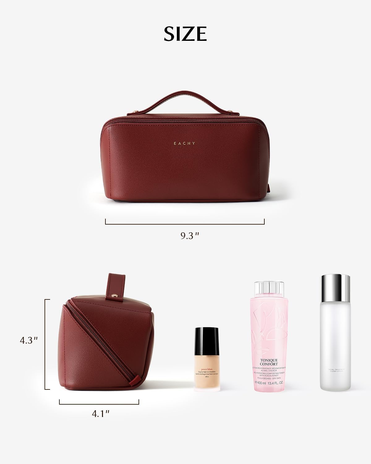 Thumbnail 3 de EACHY Travel Makeup Bag: Large Capacity Cosmetic Case for Women