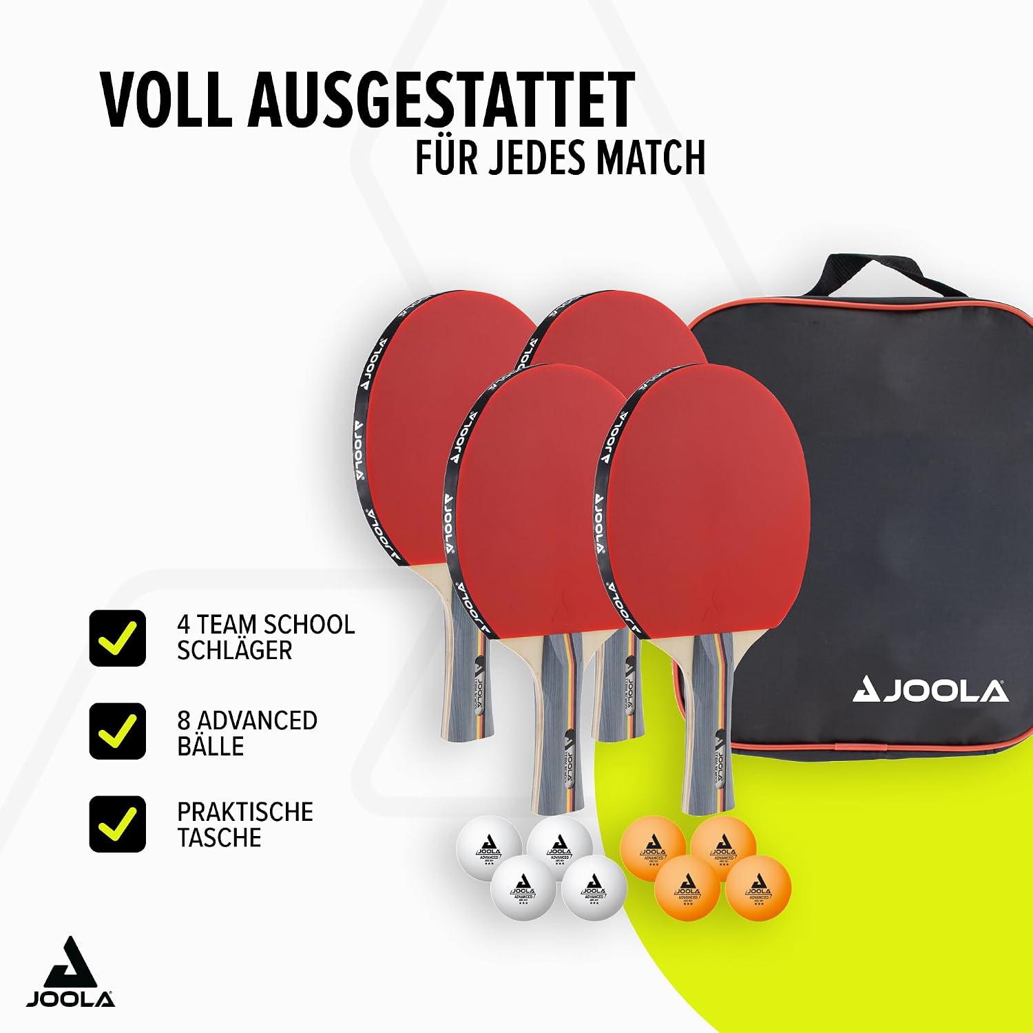 Detalle de JOOLA Tischtennis-Set 13-teilig – Einsteigerfreundliches Allround-Paket