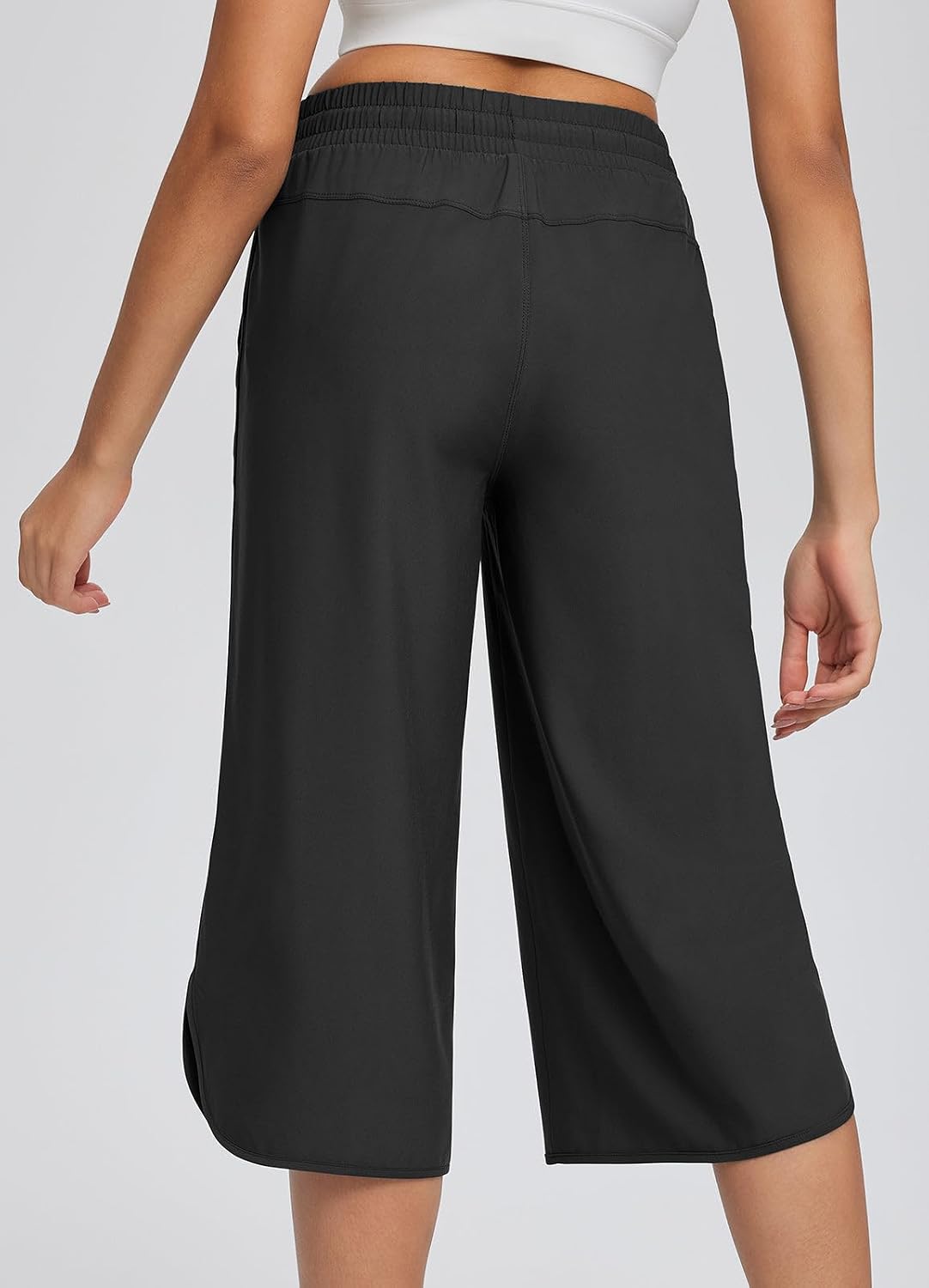 Detalle de Baleaf Women's Hiking Capri Pants UPF 50+ | Quick Dry, 4-Way Stretch Wide Leg Capris