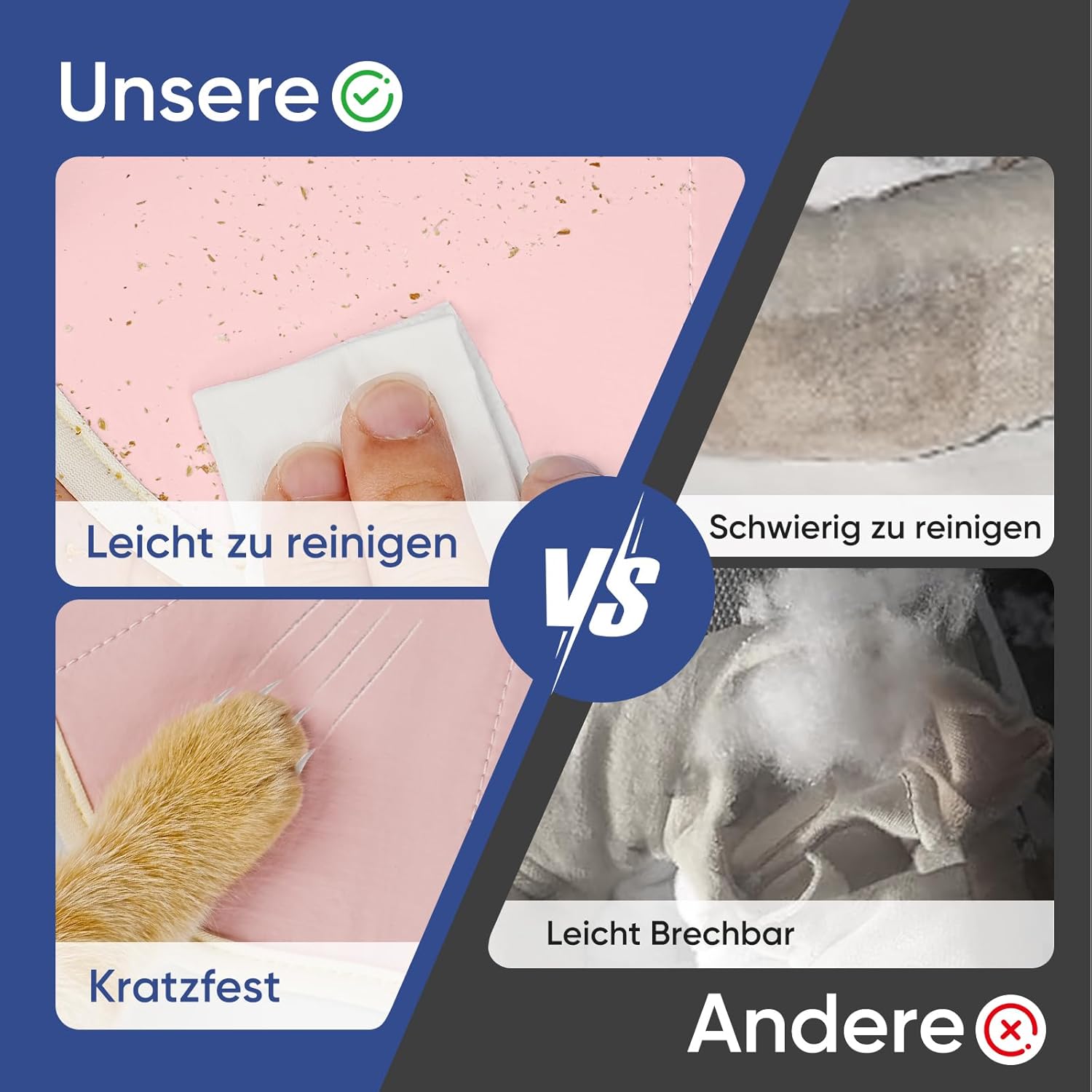 Thumbnail 3 de Supet weiche Halskrause für Katzen mit Verlängerungspolster – wasserabweisende Operationsnachsorge gegen Lecken