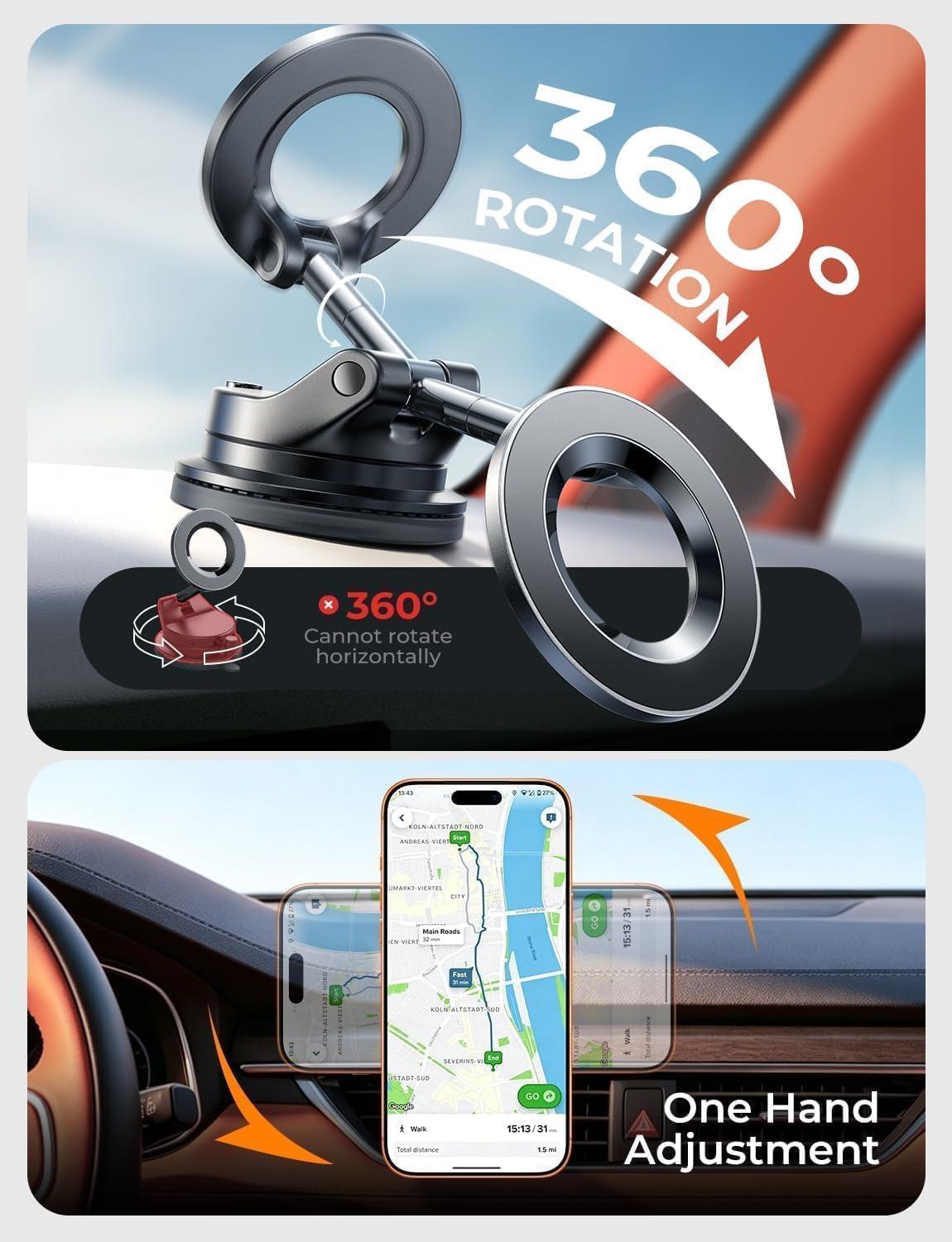 Thumbnail 6 de LISEN Car Phone Mount with 20 Magnets