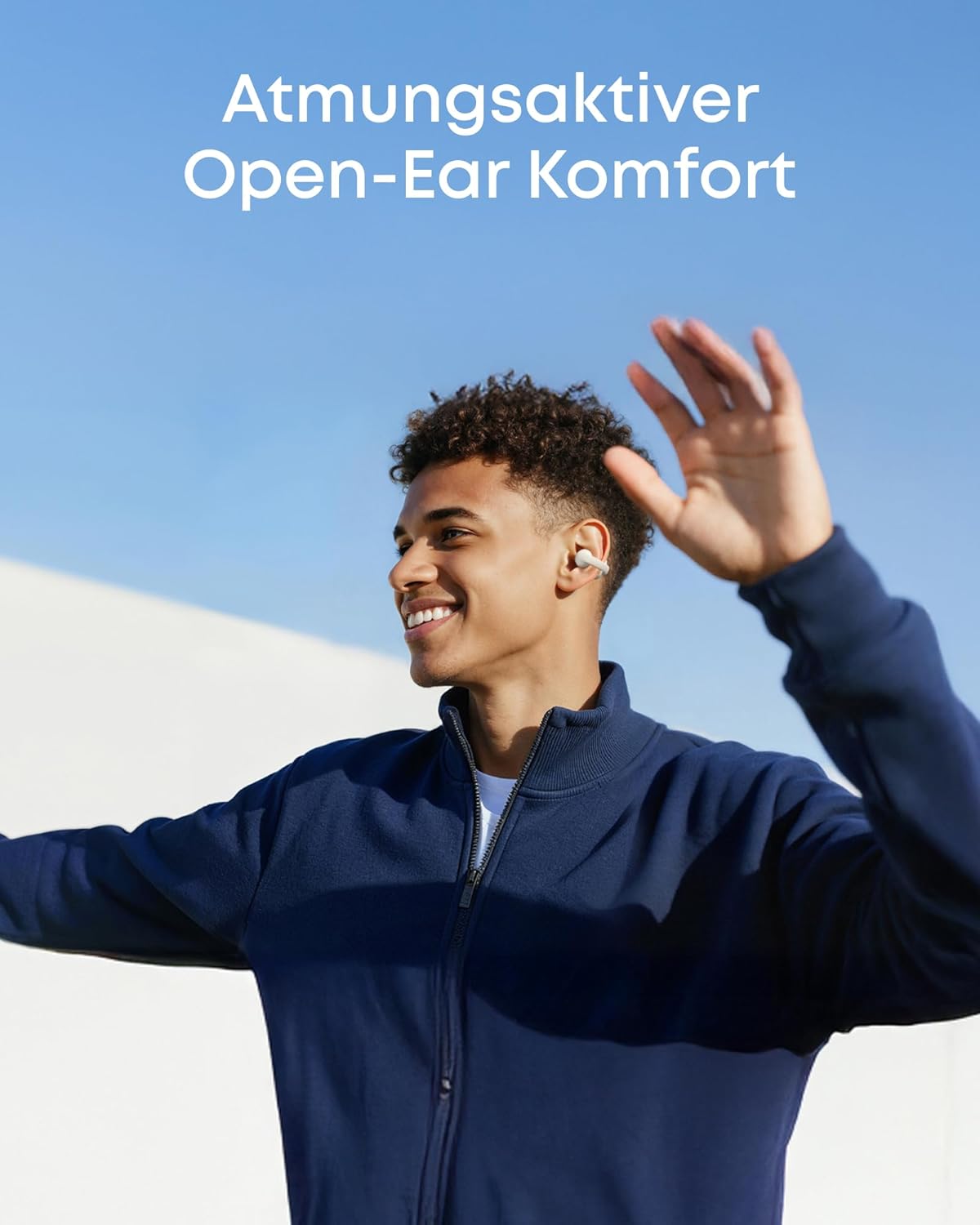 Detalle de soundcore C50i by Anker Open-Ear Clip-On Kopfhörer mit KI-Übersetzung, IP55 und 12-mm-Treibern