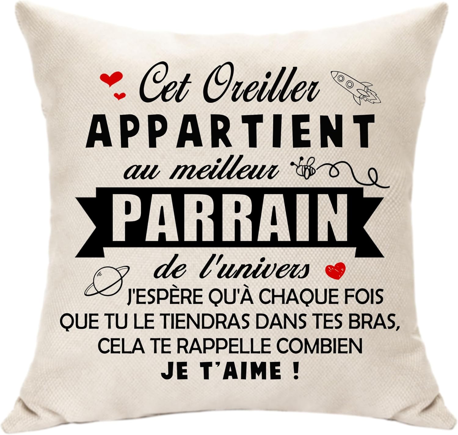 Thumbnail 6 de Housse de coussin décorative Hasodeo 45 x 45 cm « Le Meilleure Fille de l'Univers »