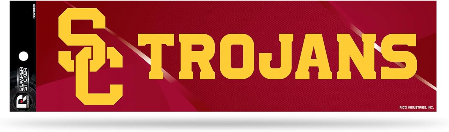 Rico Industries NCAA USC Trojans Bumper Sticker (3 x 12")