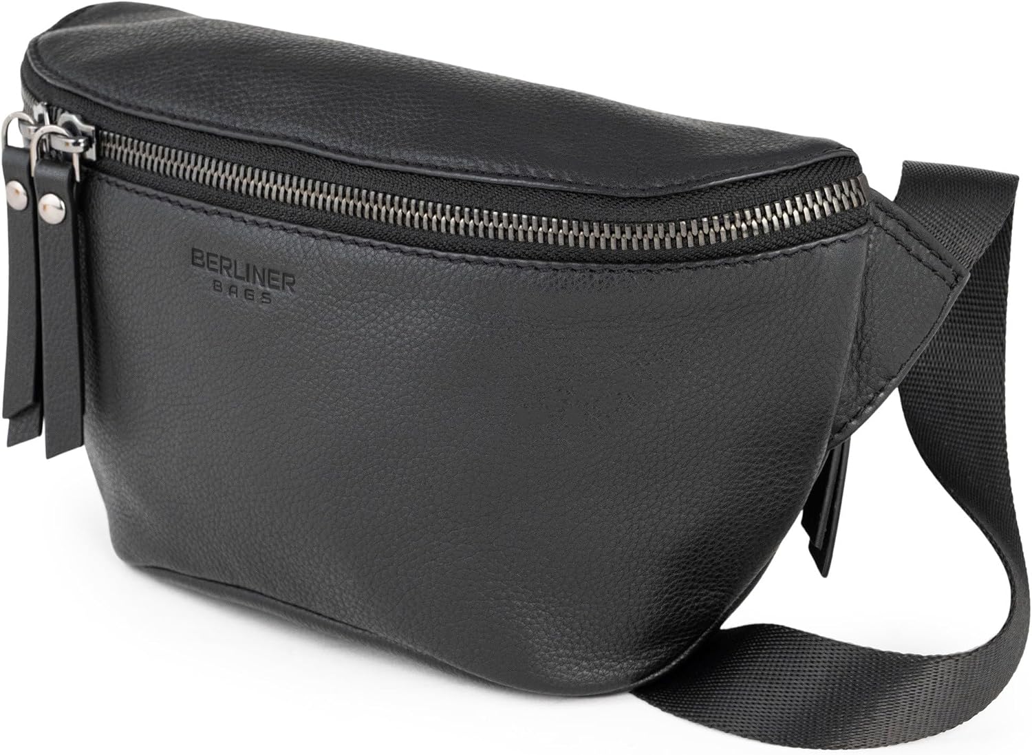 Detalle de Berliner Bags Noah Sac Banane en Cuir Noir