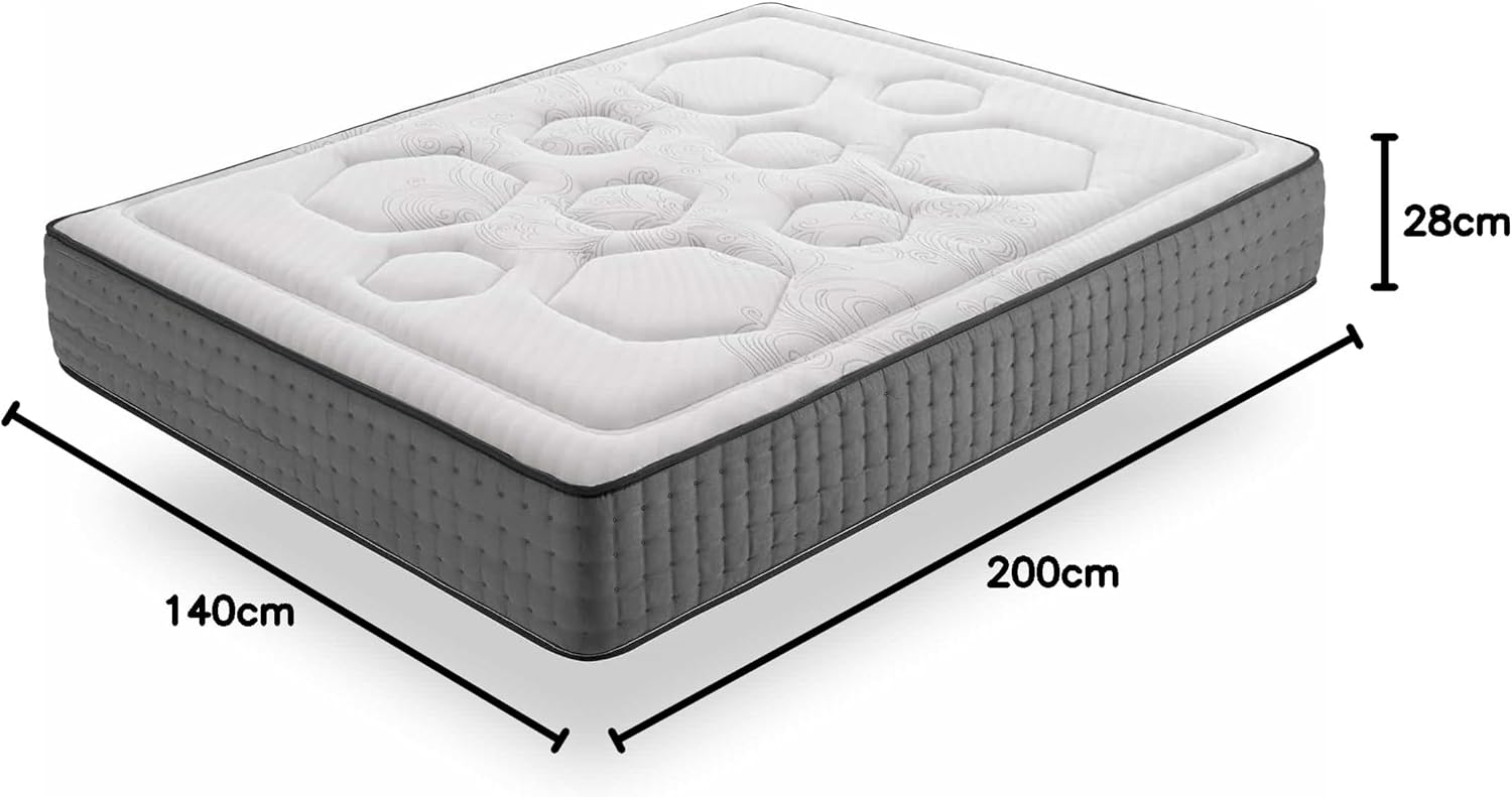 Thumbnail 2 de Moonia Hexacare — Matelas 140x200 avec technologie Duo System et ressorts ensachés, 28 cm