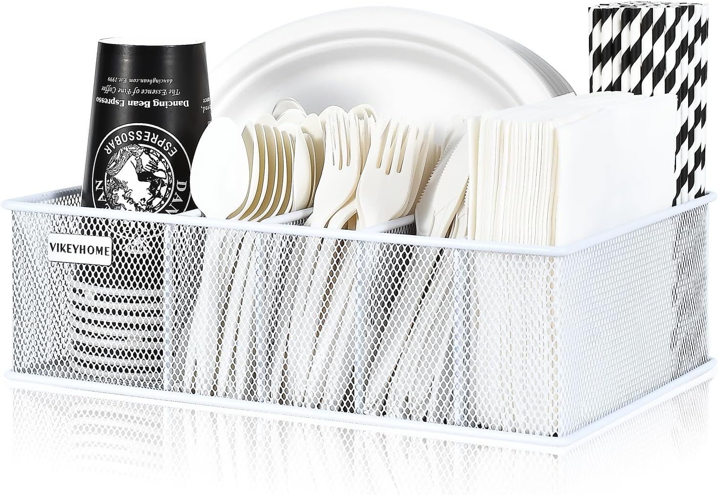 Detalle 2 de VIKEYHOME Paper Plate Organizer 6 Compartments