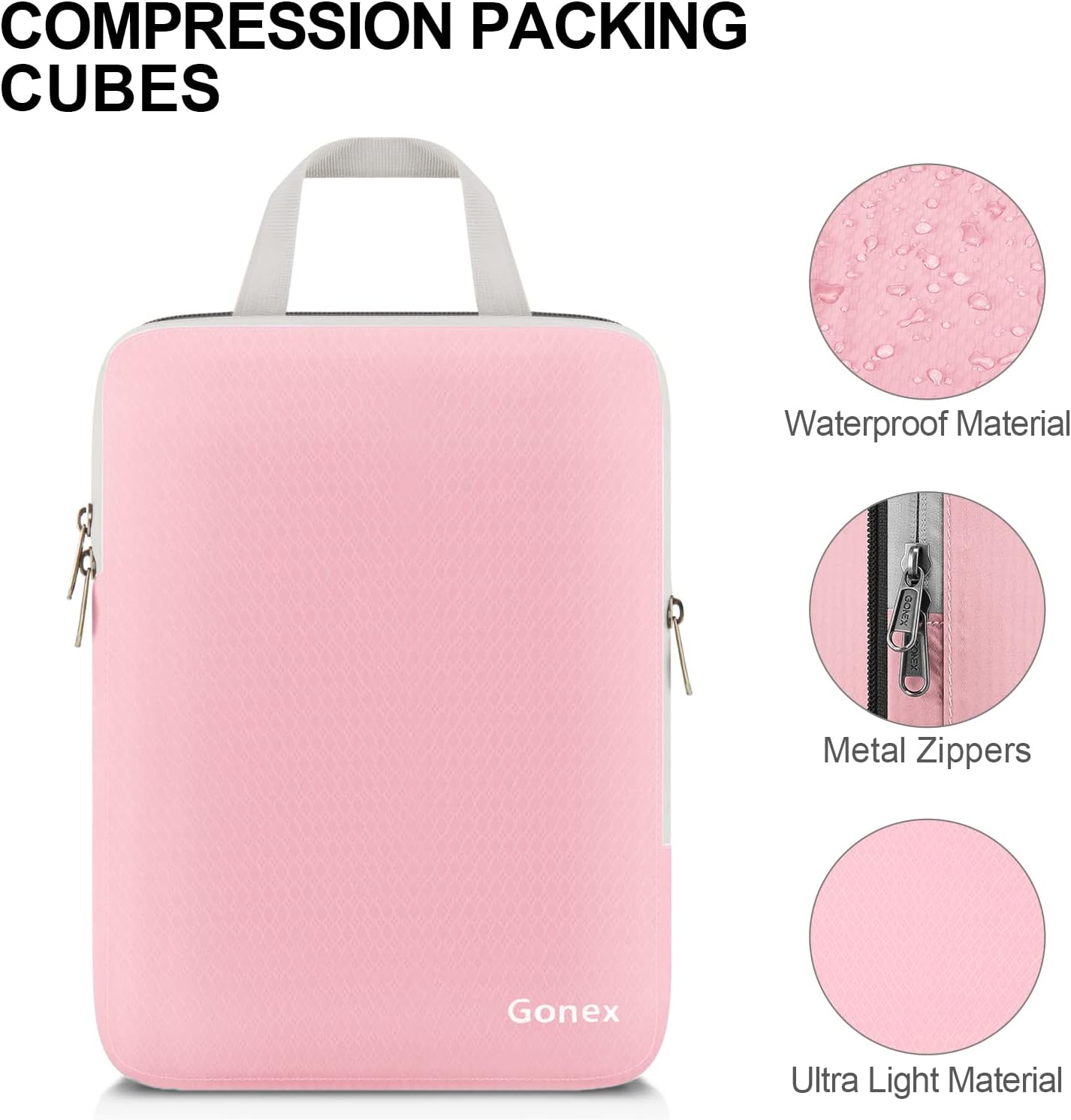 Thumbnail 2 de Gonex Compression Packing Cubes Extensible Organizer Bags for Travel