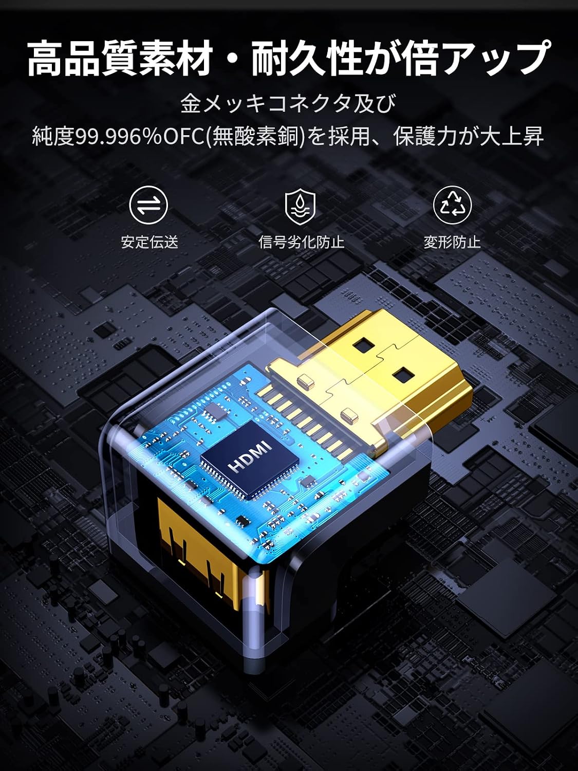 Thumbnail 3 de UGREEN HDMI L型変換アダプタ 90度・270度 2個セット 18Gbps・4K/60Hz対応