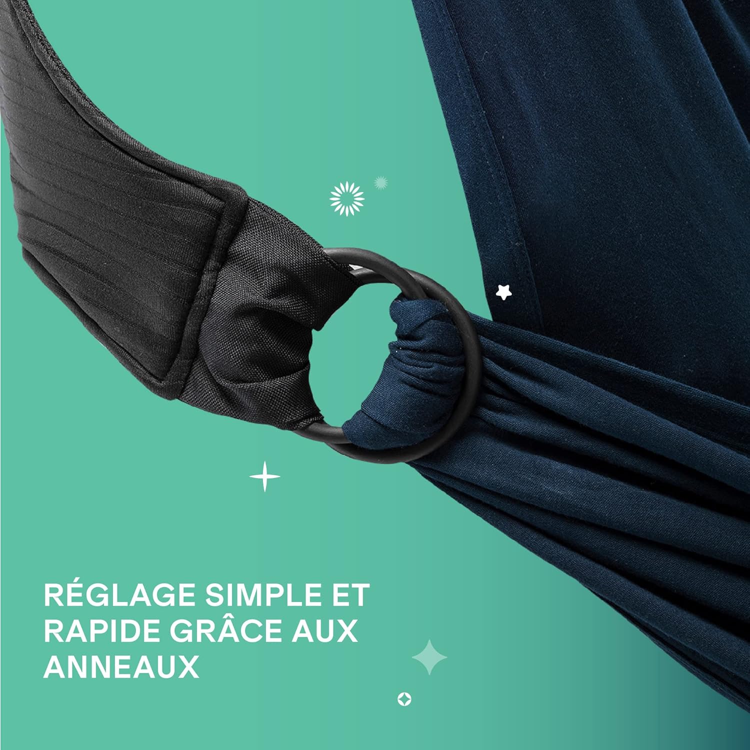 Thumbnail 4 de Koala Babycare Cuddle Band 2.0 : écharpe de portage bébé élastique, ajustable et légère pour les parents, jusqu’à 15 kg