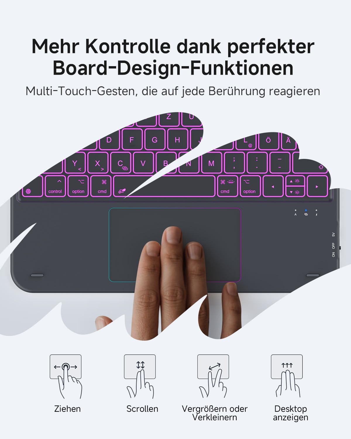 Detalle 2 de CACOE iPad 11 Hülle mit Tastatur A16 2025