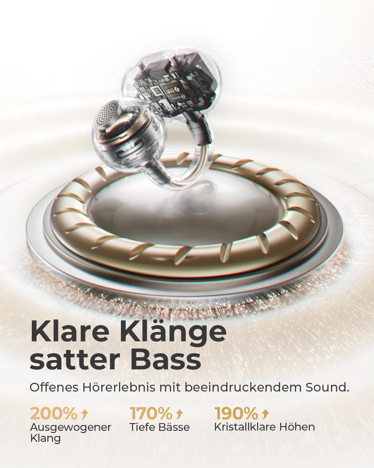 Thumbnail 3 de SANAG S6SUltra Open Ear Clip-On Kopfhörer mit Bluetooth 6.0, IP67 & bis zu 42 Std. Laufzeit