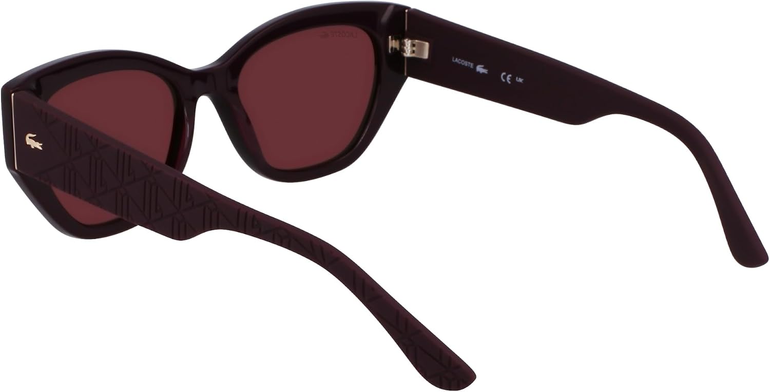 Detalle 2 de Lacoste Sunglasses Femme — lunettes féminines au style Monogram et branches ornées