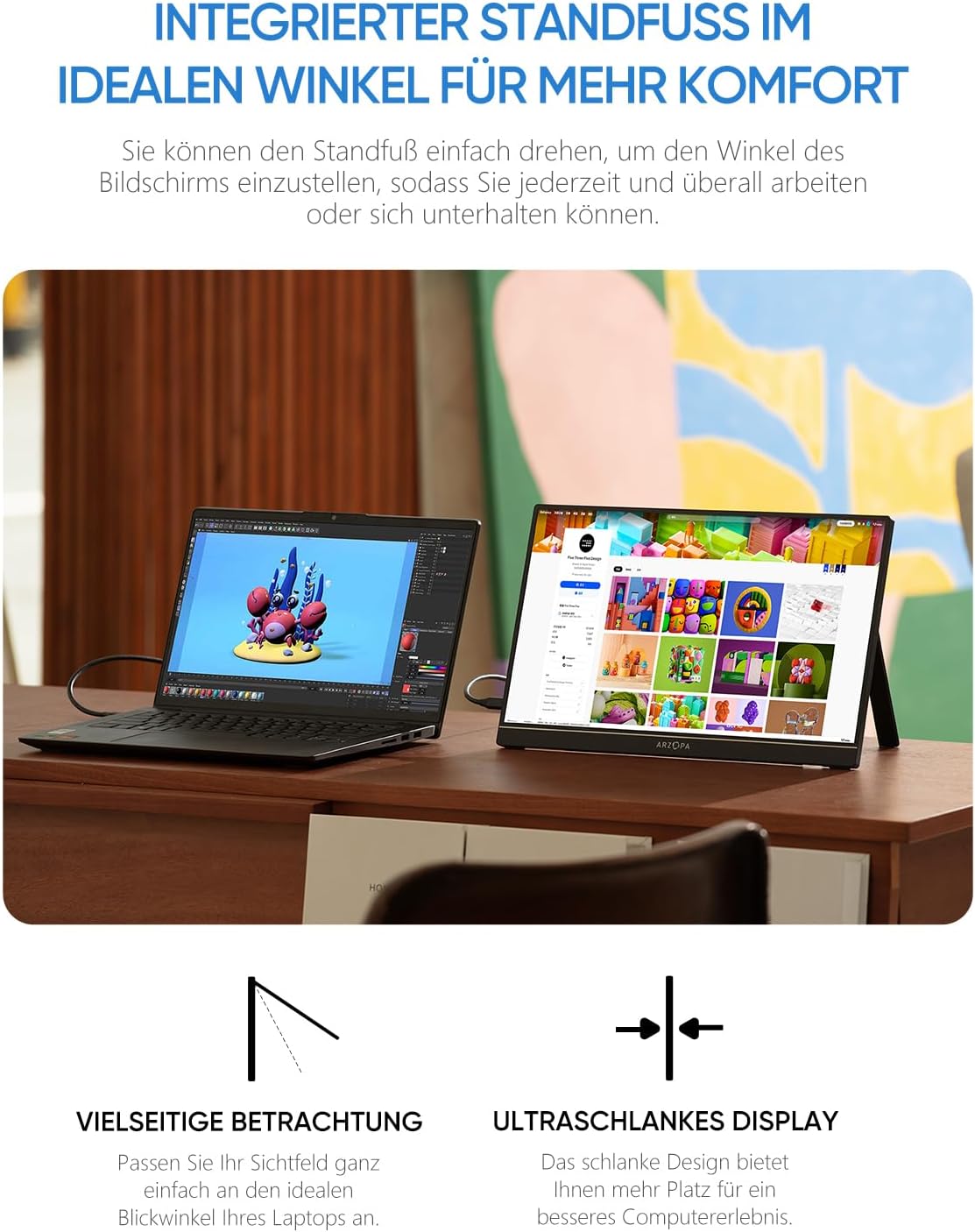 Thumbnail 4 de ARZOPA A1 Tragbarer Monitor 15,6"