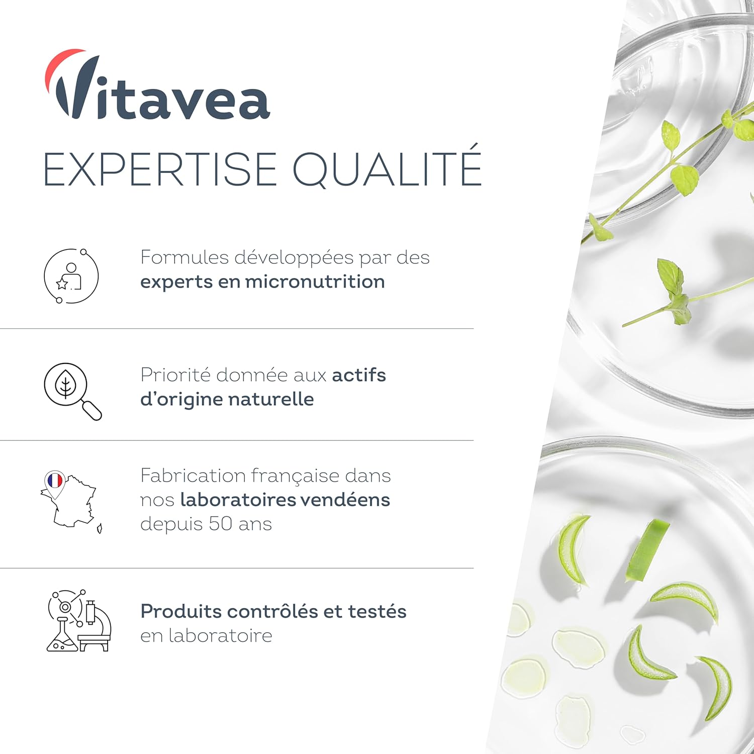 Thumbnail 4 de Vitavea Fer Bisglycinate 14 mg + Vitamine C & Cuivre – absorption élevée, 120 gélules vegan, fabriqué en France