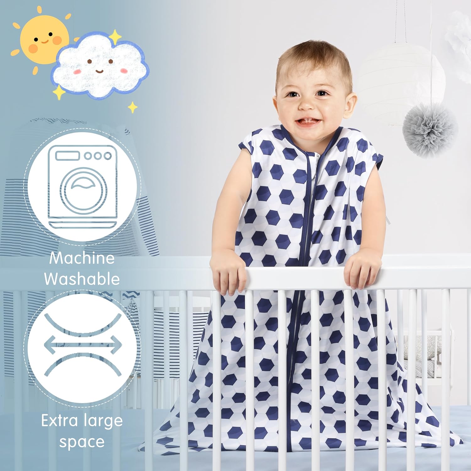 Detalle de BSTOPPT Baby Sleep Sacks, 6–12 Months