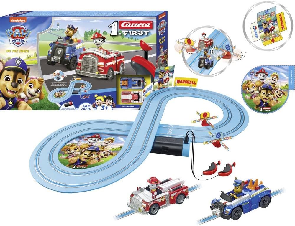 Carrera First PAW Patrol „On the Track“ – Spielbahn mit Chase & Marshall (2,4‑Meter‑Strecke)