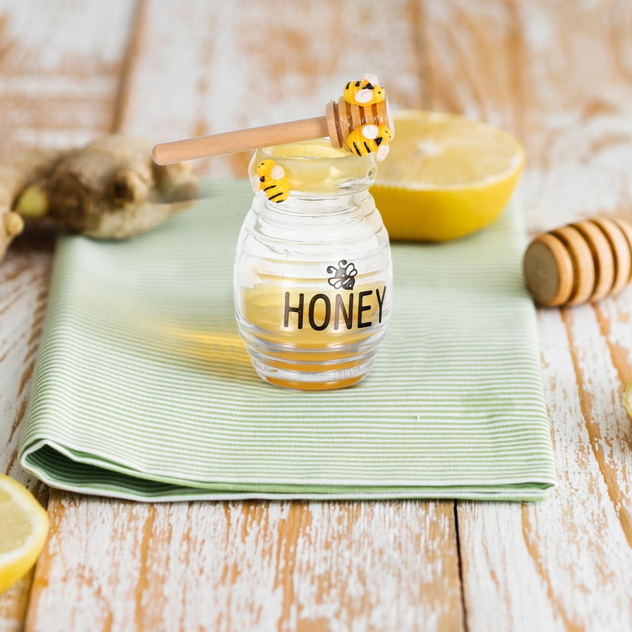 Thumbnail 6 de SUPVOX Honeybee Decor Mini Honey Pot Set for Tiered Tray – Compact Bee-themed Accent