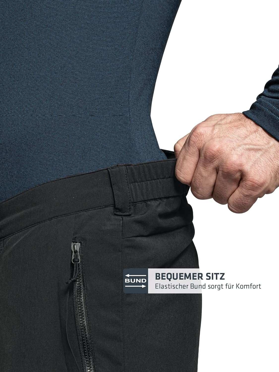 Detalle 2 de Schöffel Herren Koper1 Warm Hose – warme Softshell-Trekkinghose für Wandern