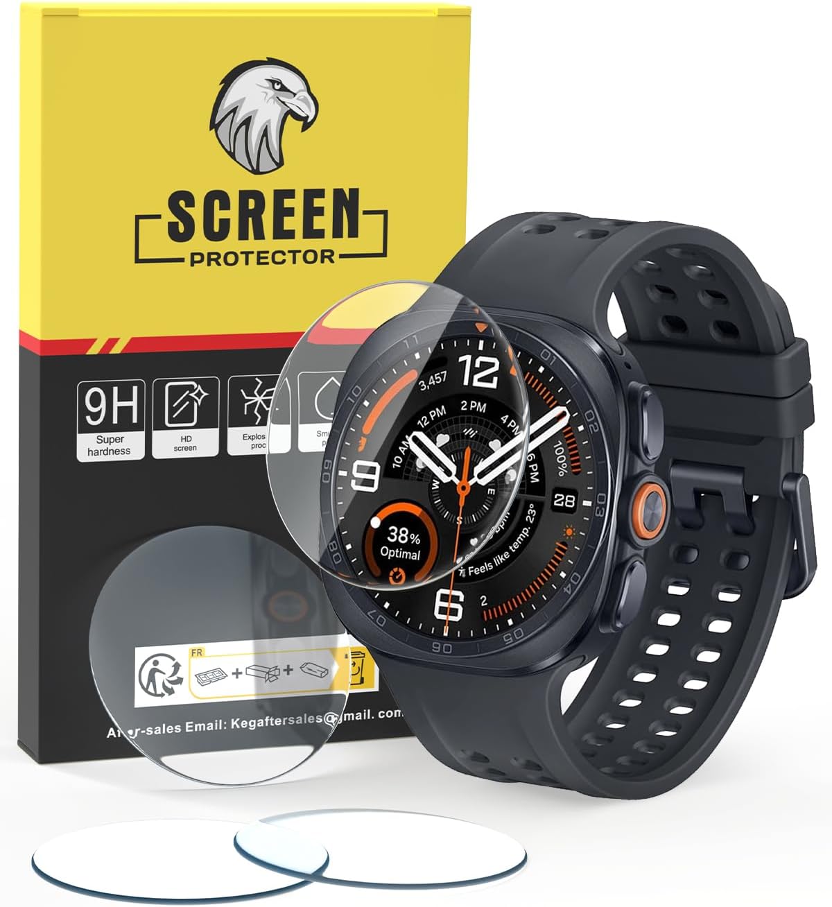 Detalle de Aimtel 4‑Stück Panzerglas Displayschutz für Galaxy Watch Ultra 2 47mm