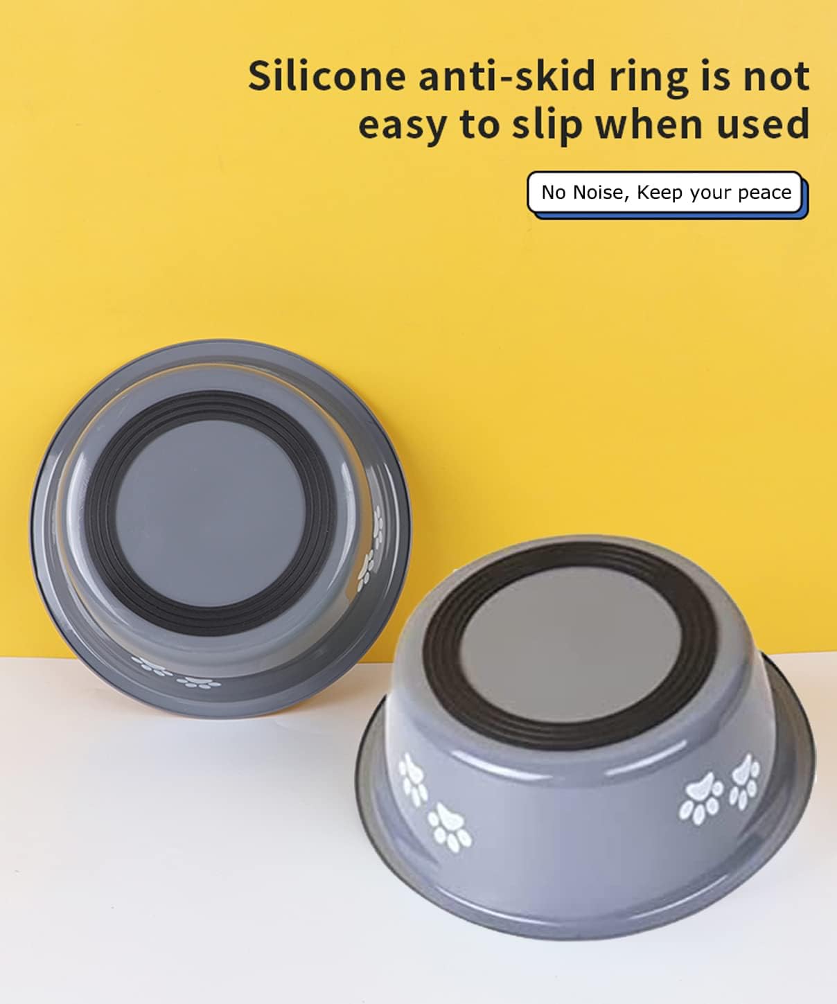 Detalle de YUDANSI 2020ml dog bowls 2 pack for large dogs