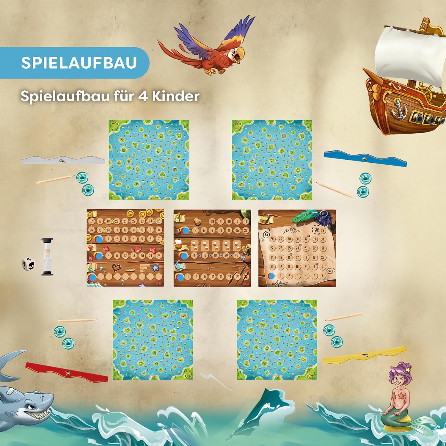 Detalle 2 de HABA Pencil Pirates – Piratenabenteuer für die ganze Familie