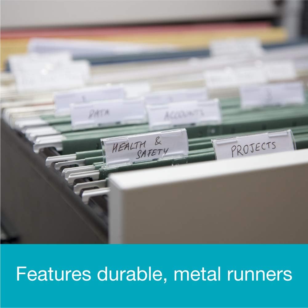 Thumbnail 5 de Summit Foolscap Tabbed Filing Cabinet Suspension Files (A4+), Green, Pack of 50