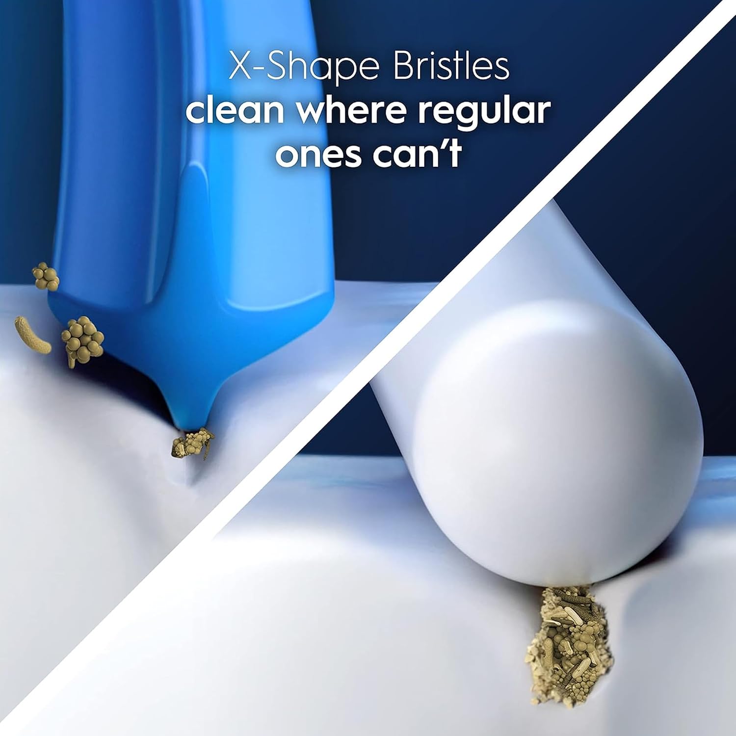 Detalle de Oral-B Testine di Ricambio Pro Cross Action Nere (10 pezzi) – compatibili con spazzolini elettrici Oral-B
