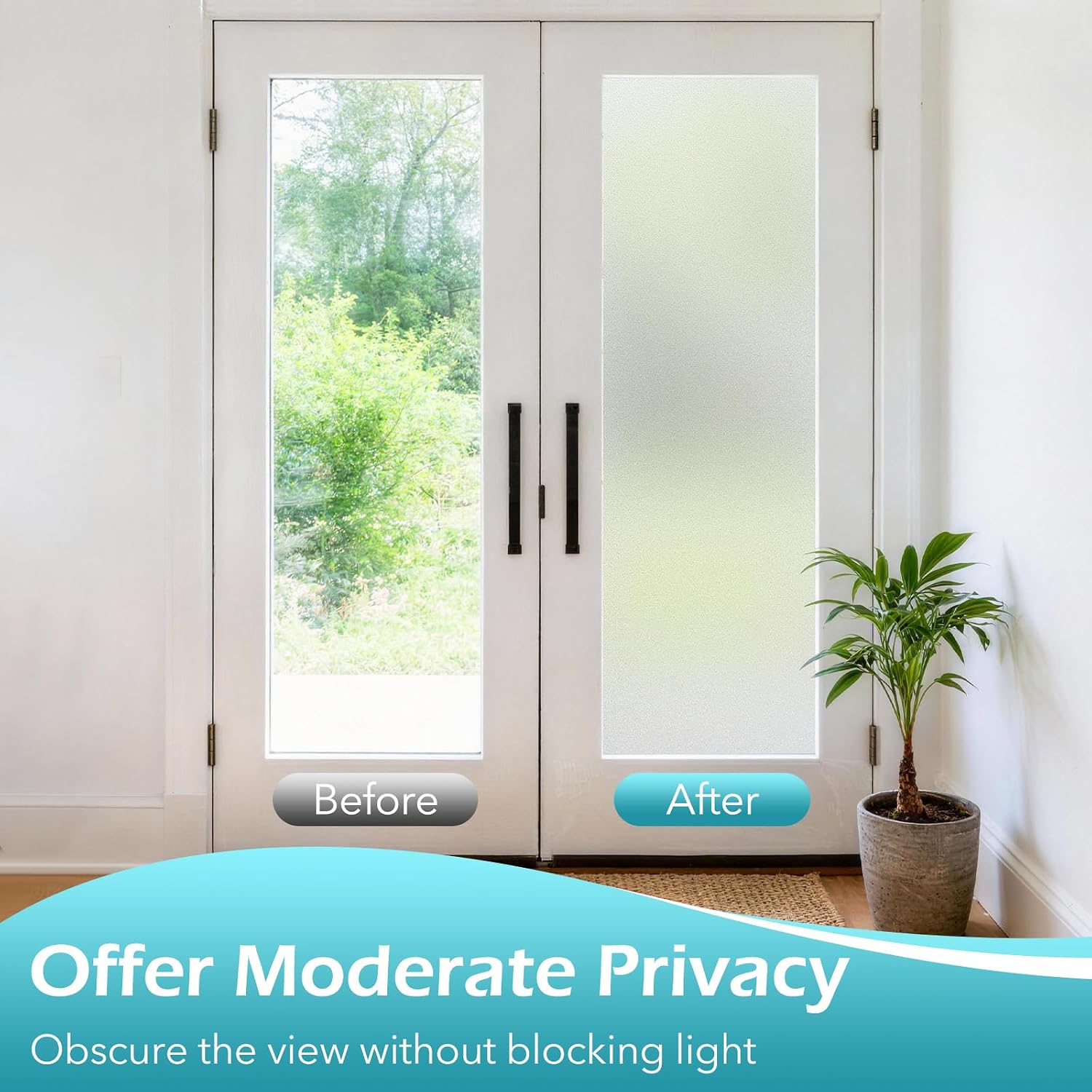 Thumbnail 4 de DOWELL Frosted Window Film Privacy with Tools, Matt 90x300cm