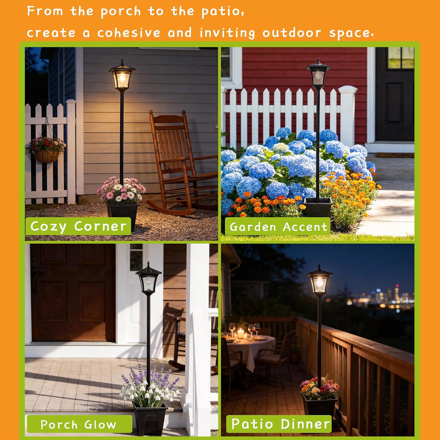 Thumbnail 6 de Solar Lamp Post with Planter 1.5M (5ft): 2-in-1 Outdoor Light and Florist-Style Accent