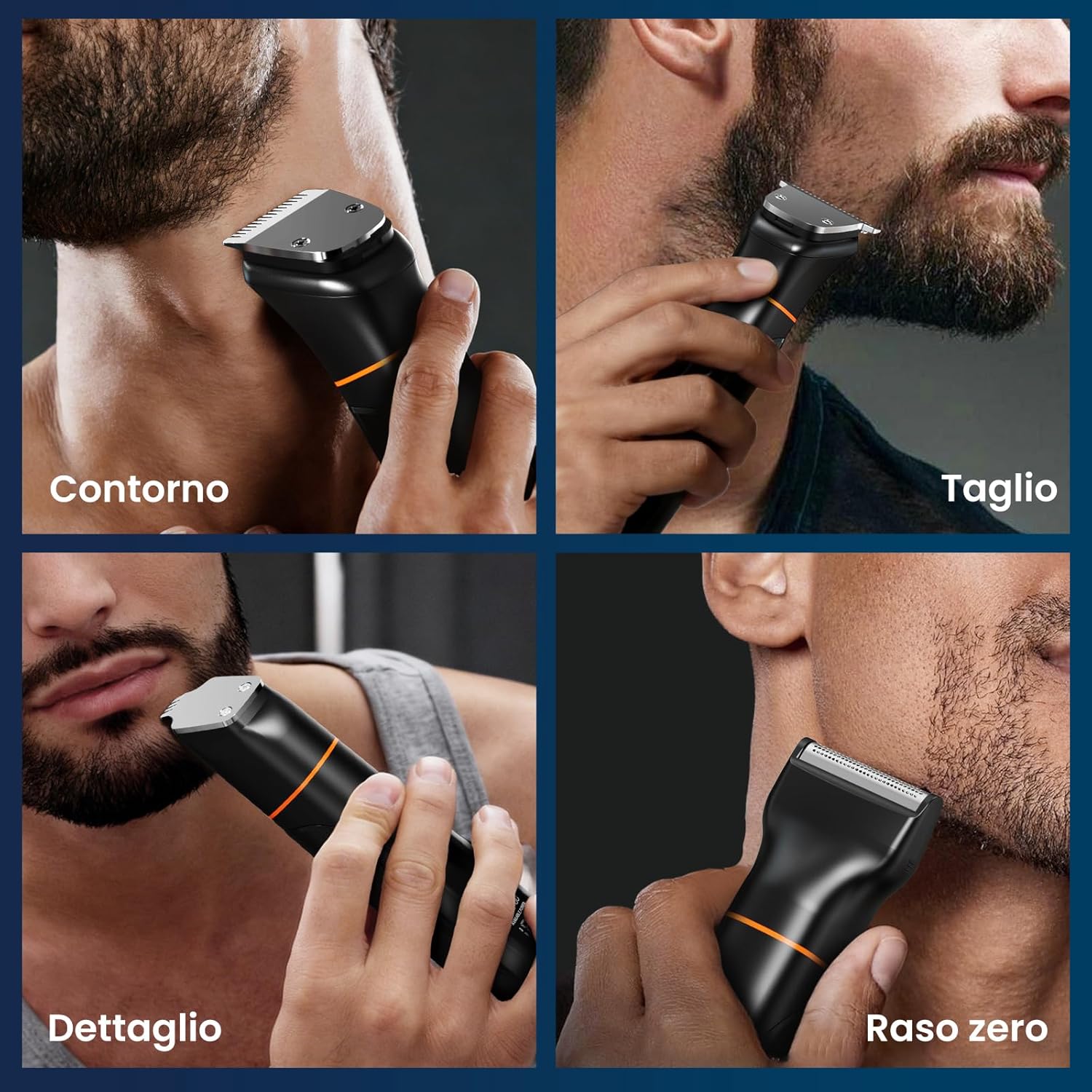 Thumbnail 4 de MAXGROOM Regolabarba Uomo 6 in 1 con 2 velocità, autonomia 120 min e testine magnetiche (IPX6, USB-C)