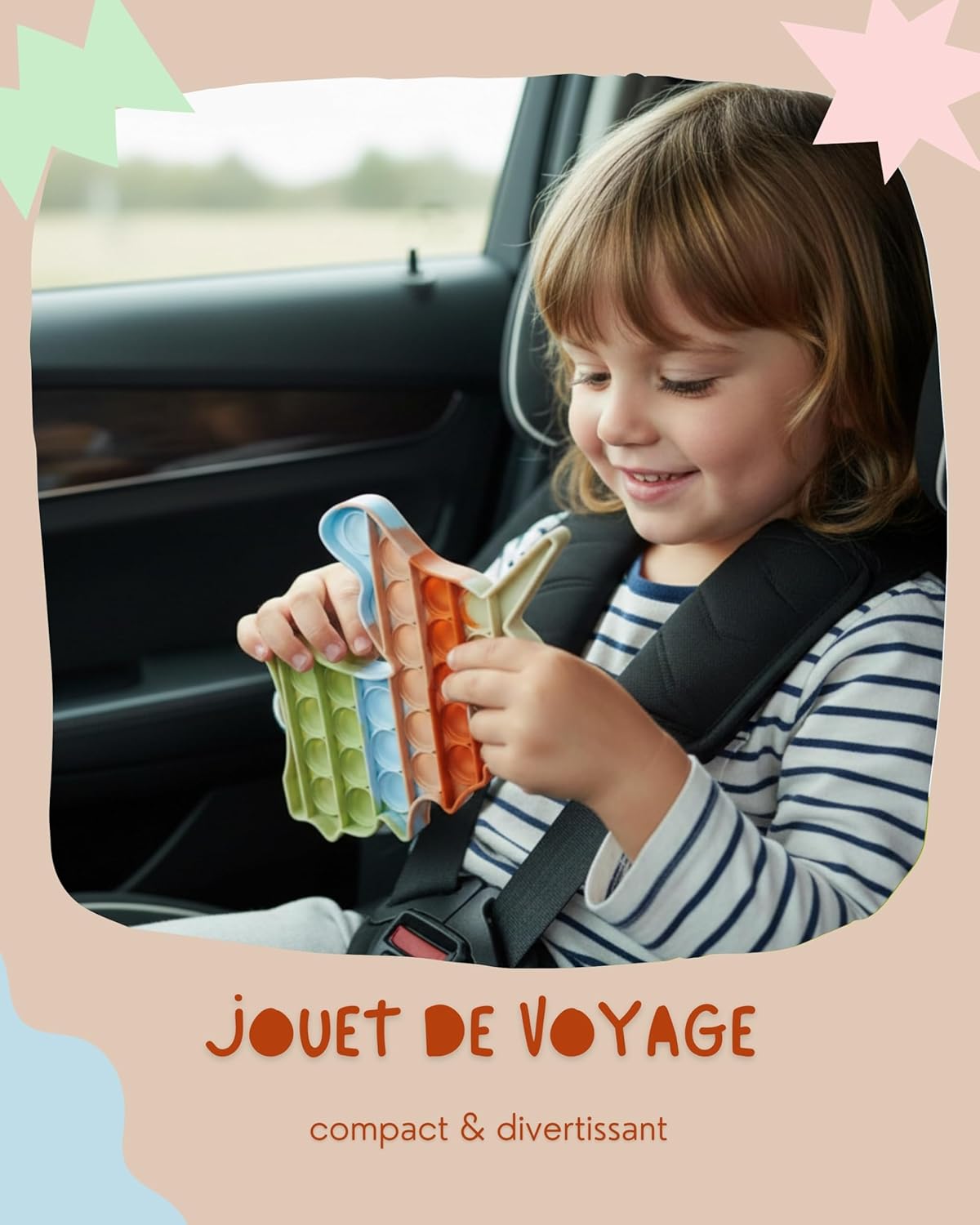 Detalle de Valino Jouet Pop-It Pastel – Fidget Toy étanche en silicone sans BPA