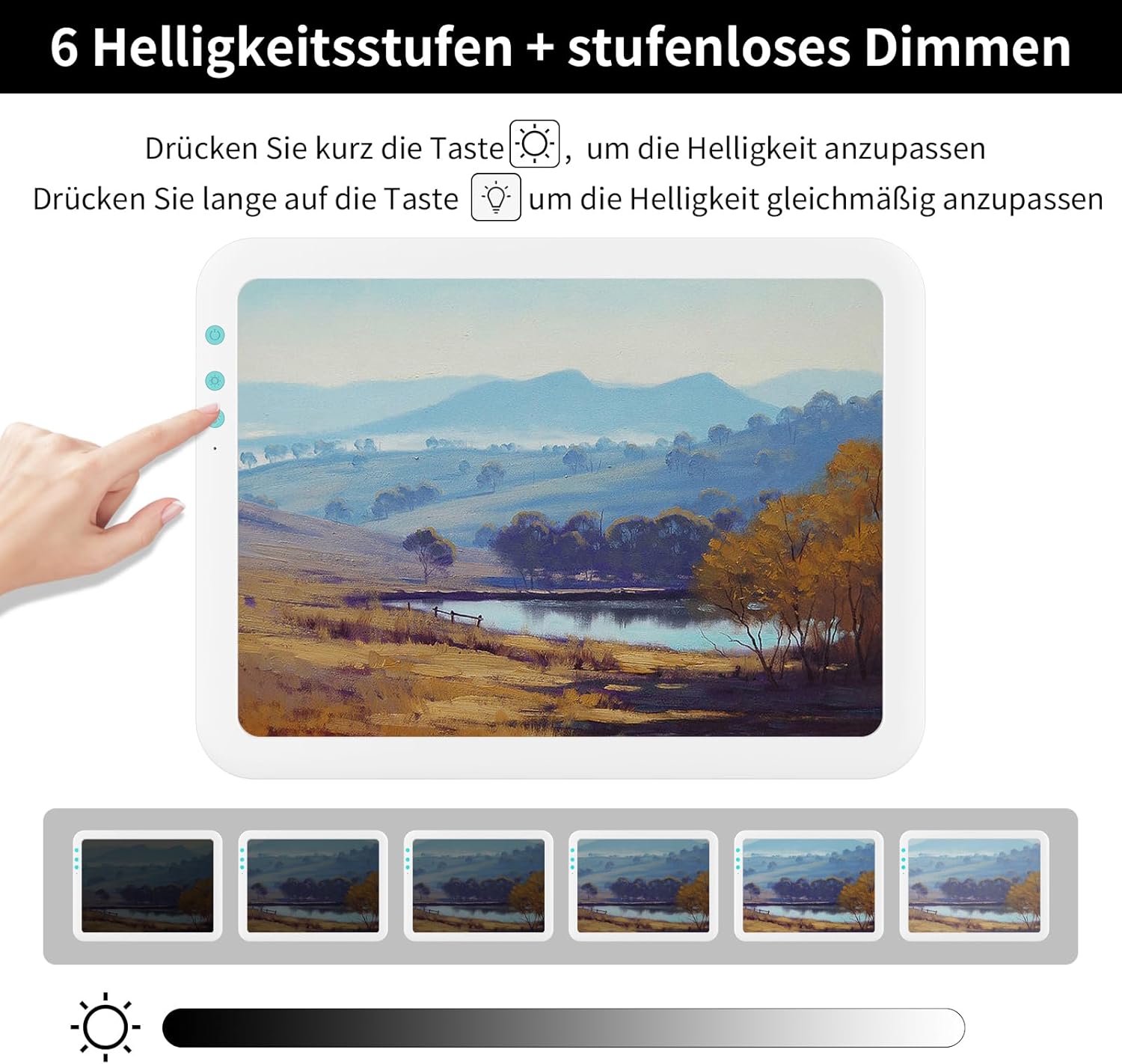 Thumbnail 3 de TOHETO A3 Mesa de Luz LED Recargable Brillo Ajustable 💡