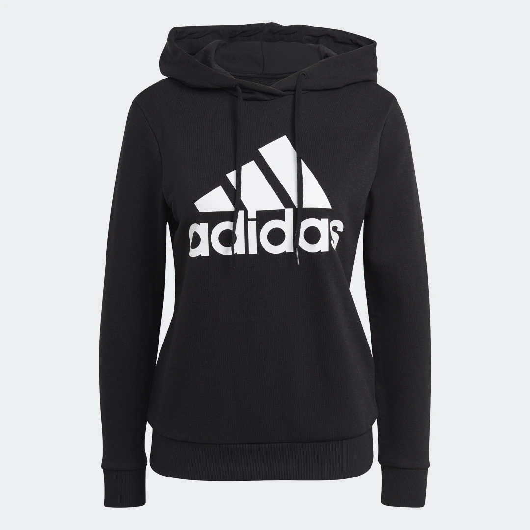 Detalle de Sudadera con capucha Essentials Relaxed Logo de Adidas en negro