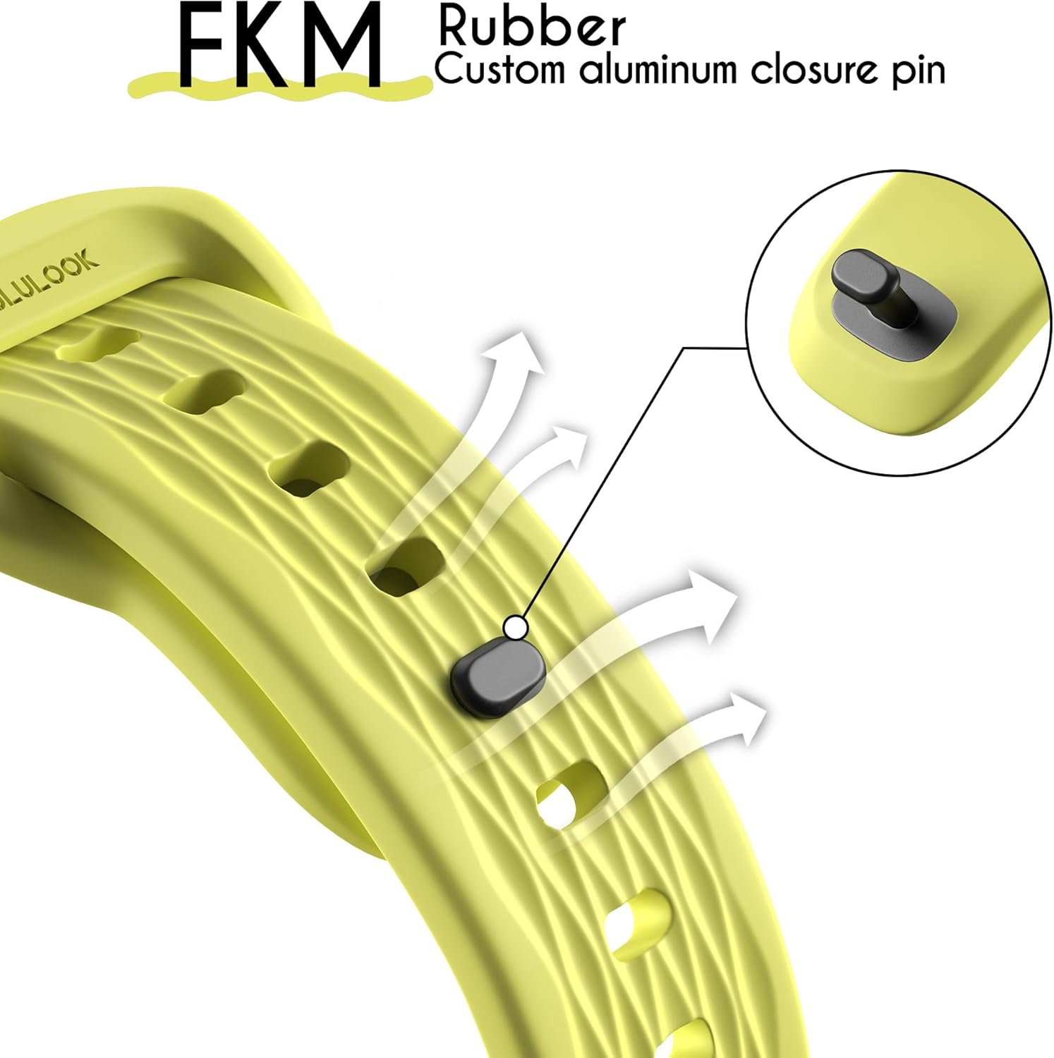 Thumbnail 4 de LULULOOK Sport Strap FKM for Apple Watch (49/46/45/44/42mm) breathable fluoroelastomer band