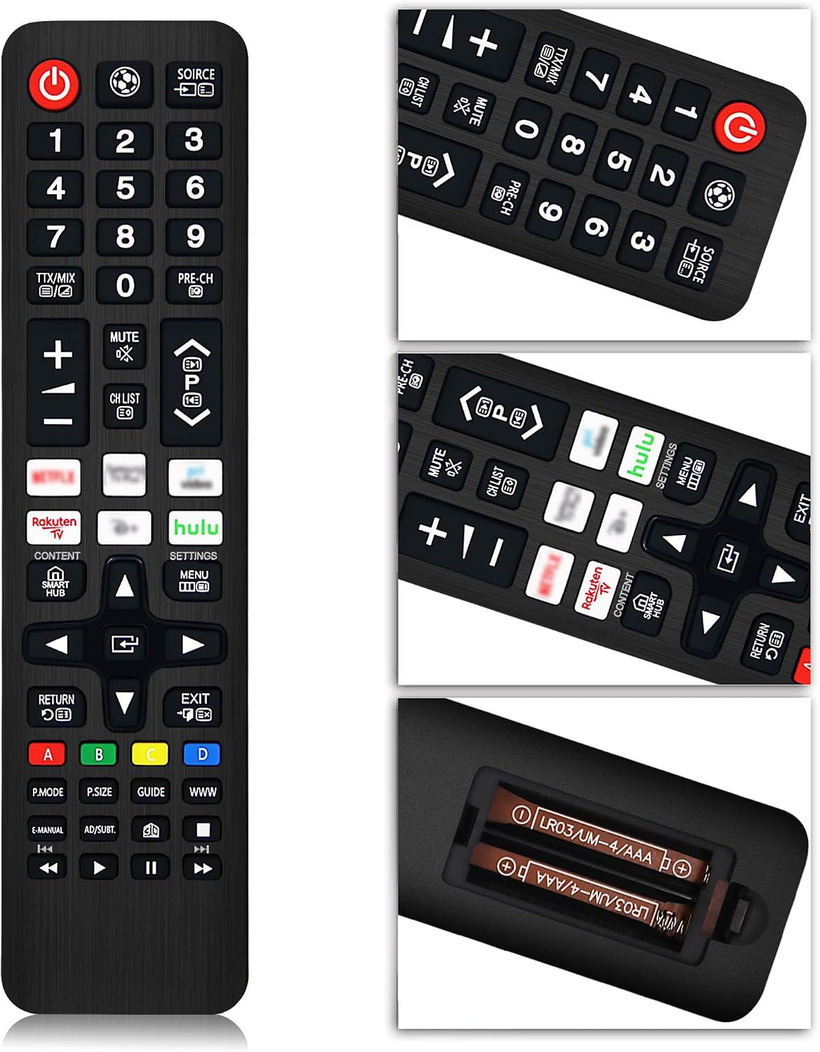Detalle de Replacement Samsung TV Remote for Samsung Smart TV – No Setup Needed