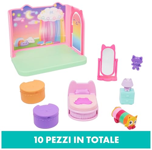 Detalle de Gabby's Dollhouse - La camera da letto di Cuscigatta | Mini playset per la casa delle bambole